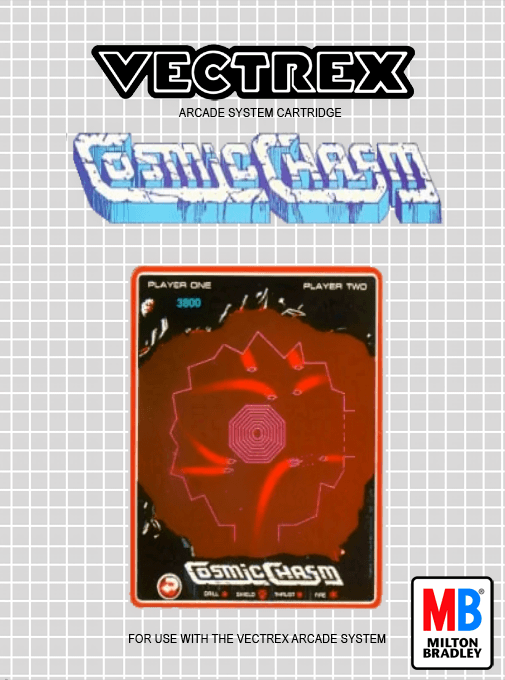 Cosmic Chasm box art for Vectrex